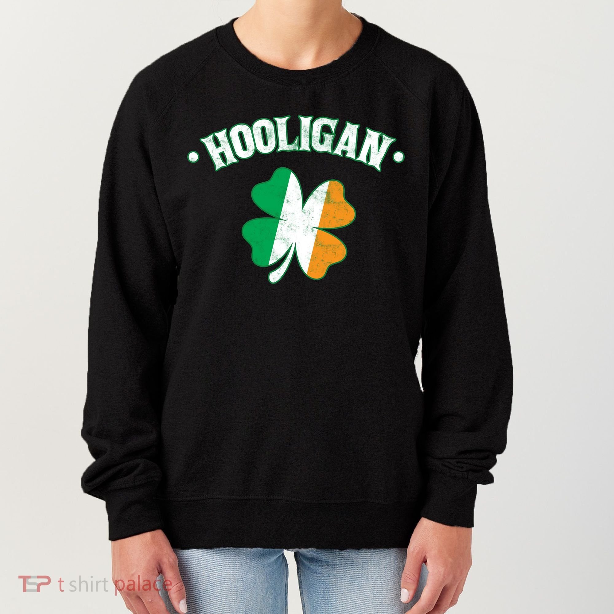 Hooligan Shamrock Ireland Flag Women's Sweatshirt