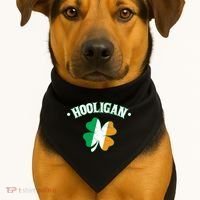 Hooligan Shamrock Ireland Flag USA-Made Doggie Bandana thumb 1