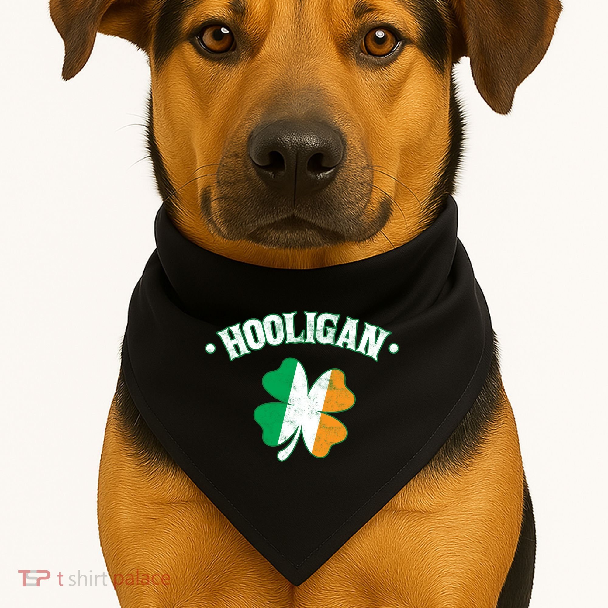 Hooligan Shamrock Ireland Flag USA-Made Doggie Bandana