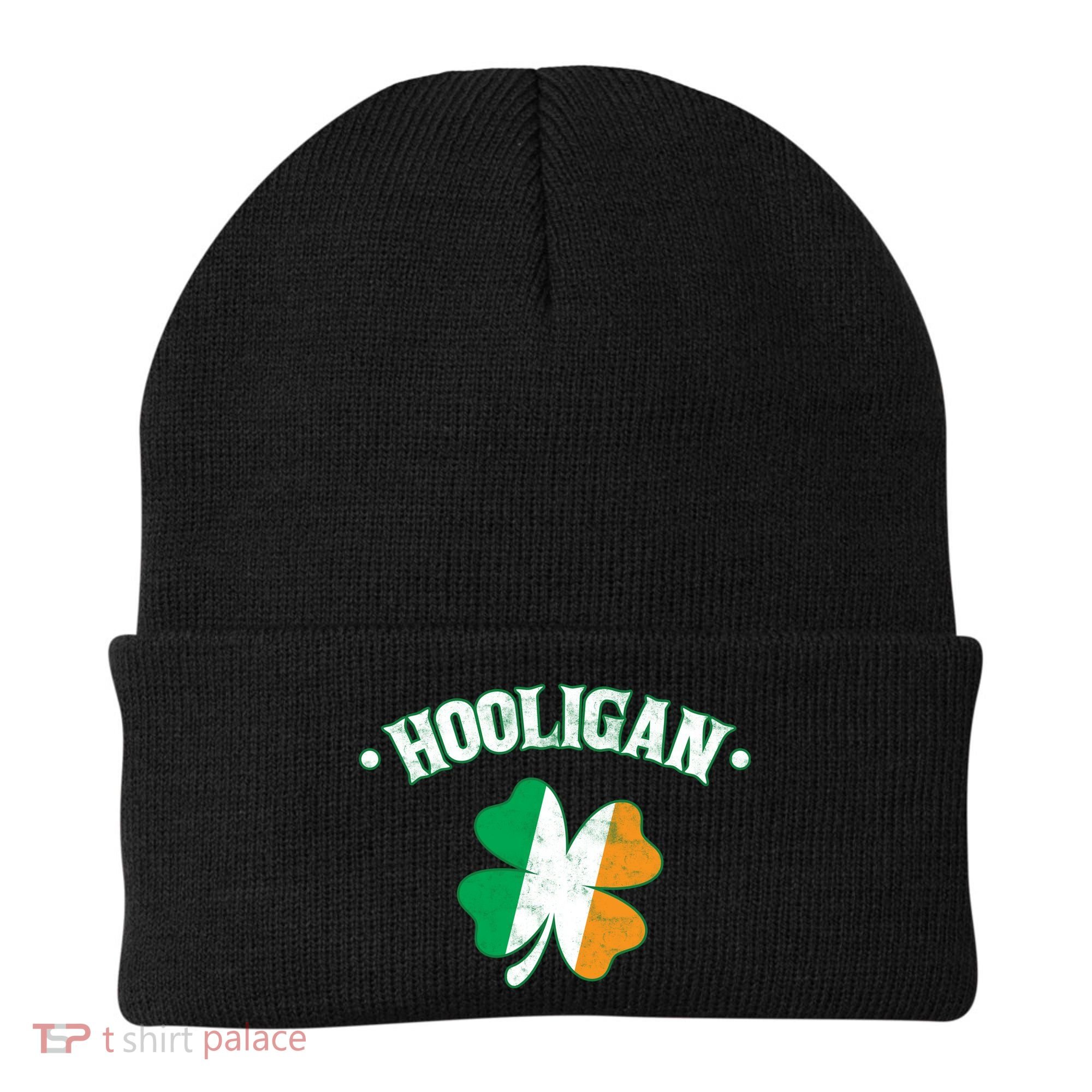 Hooligan Shamrock Ireland Flag Beanie