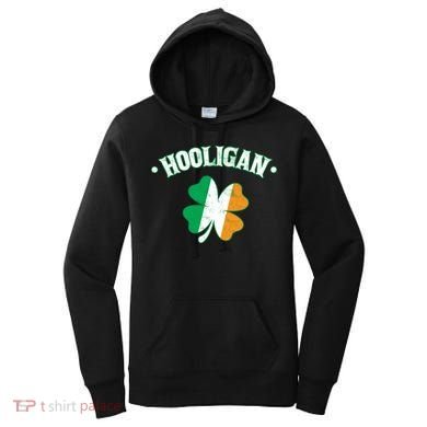 Hooligan Shamrock Ireland Flag Women's Hoodie