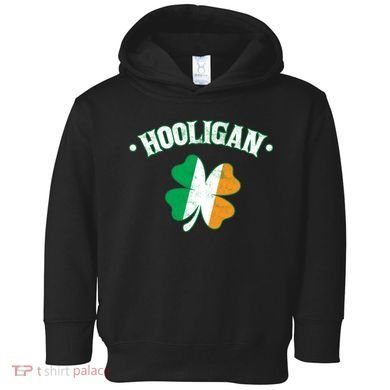 Hooligan Shamrock Ireland Flag Toddler Hoodie