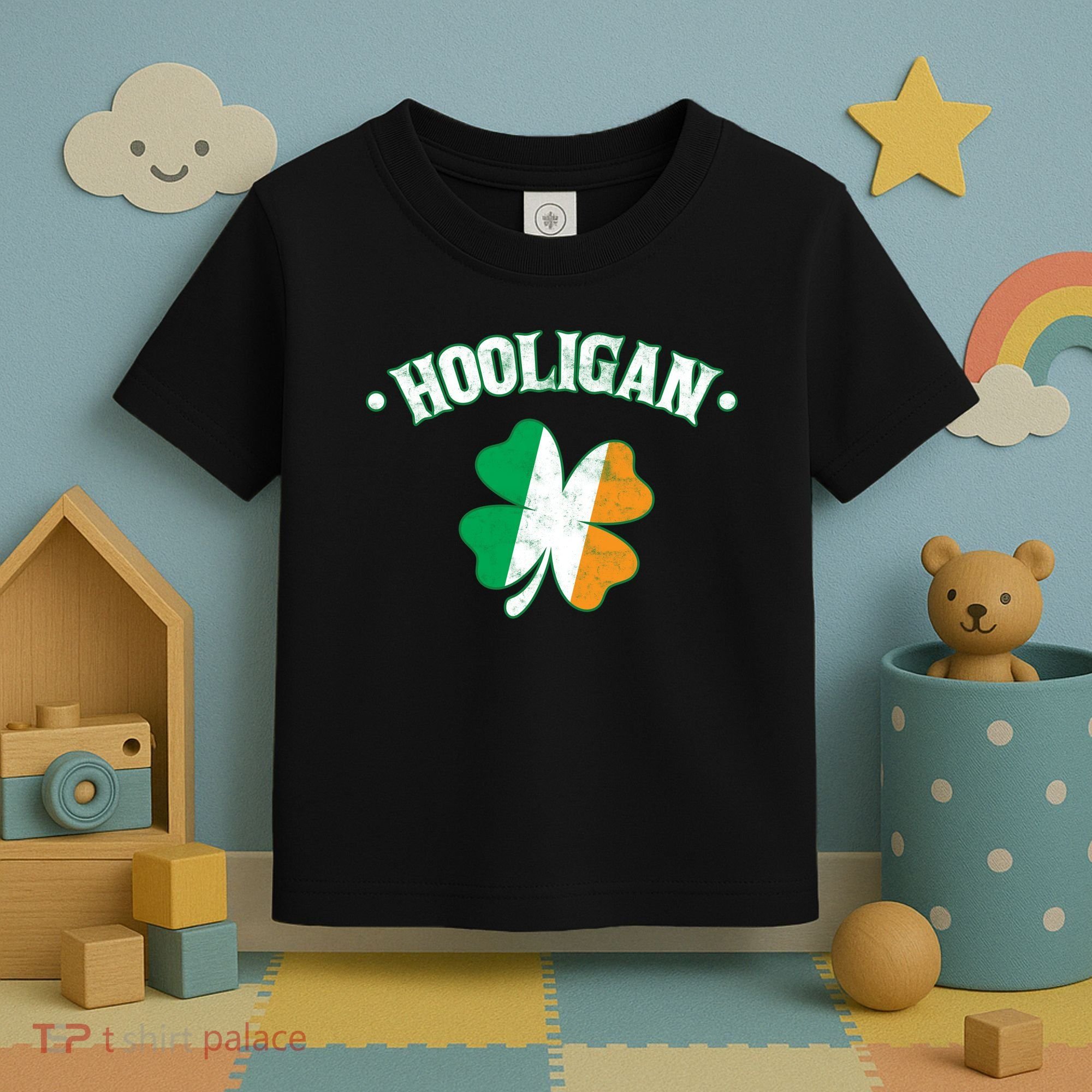 Hooligan Shamrock Ireland Flag Toddler T-Shirt