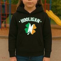 Hooligan Shamrock Ireland Flag Kids Hoodie thumb 3