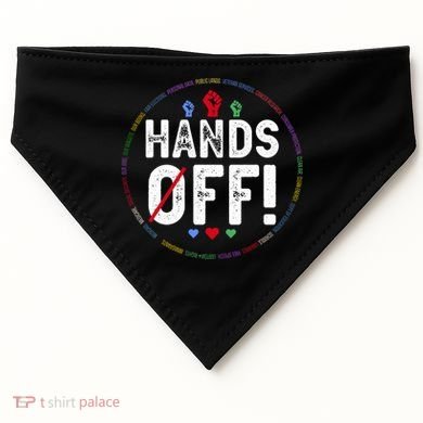 Hands Off Protest Social Security And Medicare Protest  USA-Made Doggie Bandana