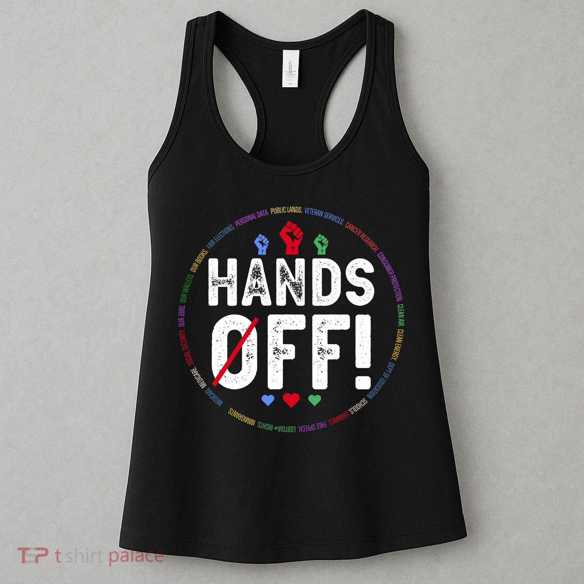 Hands Off Protest Social Security And Medicare Protest  Women's Tank Top