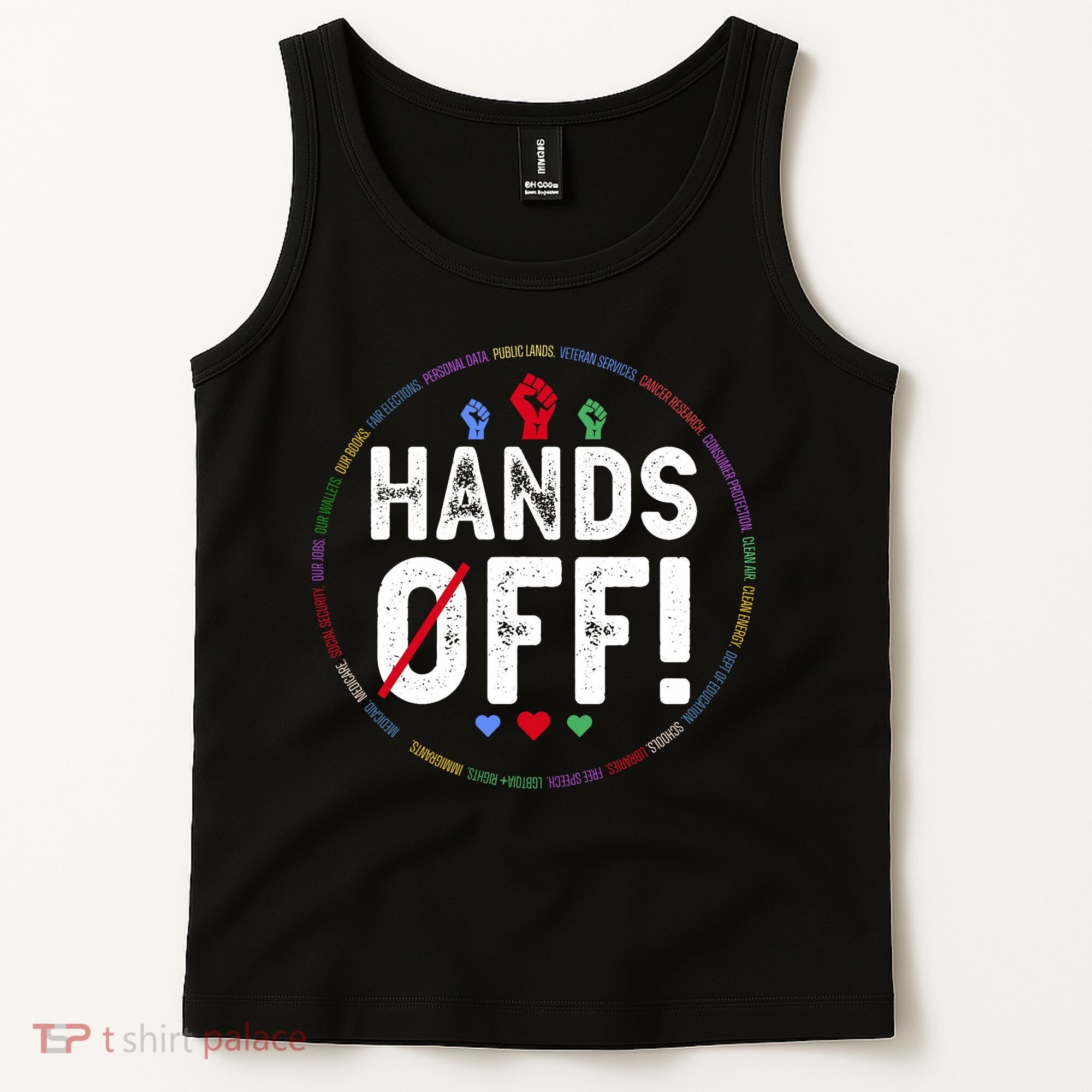 Hands Off Protest Social Security And Medicare Protest  Tank Top
