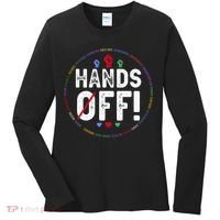 Hands Off Protest Social Security And Medicare Protest  Women's Long Sleeve Shirt thumb 0