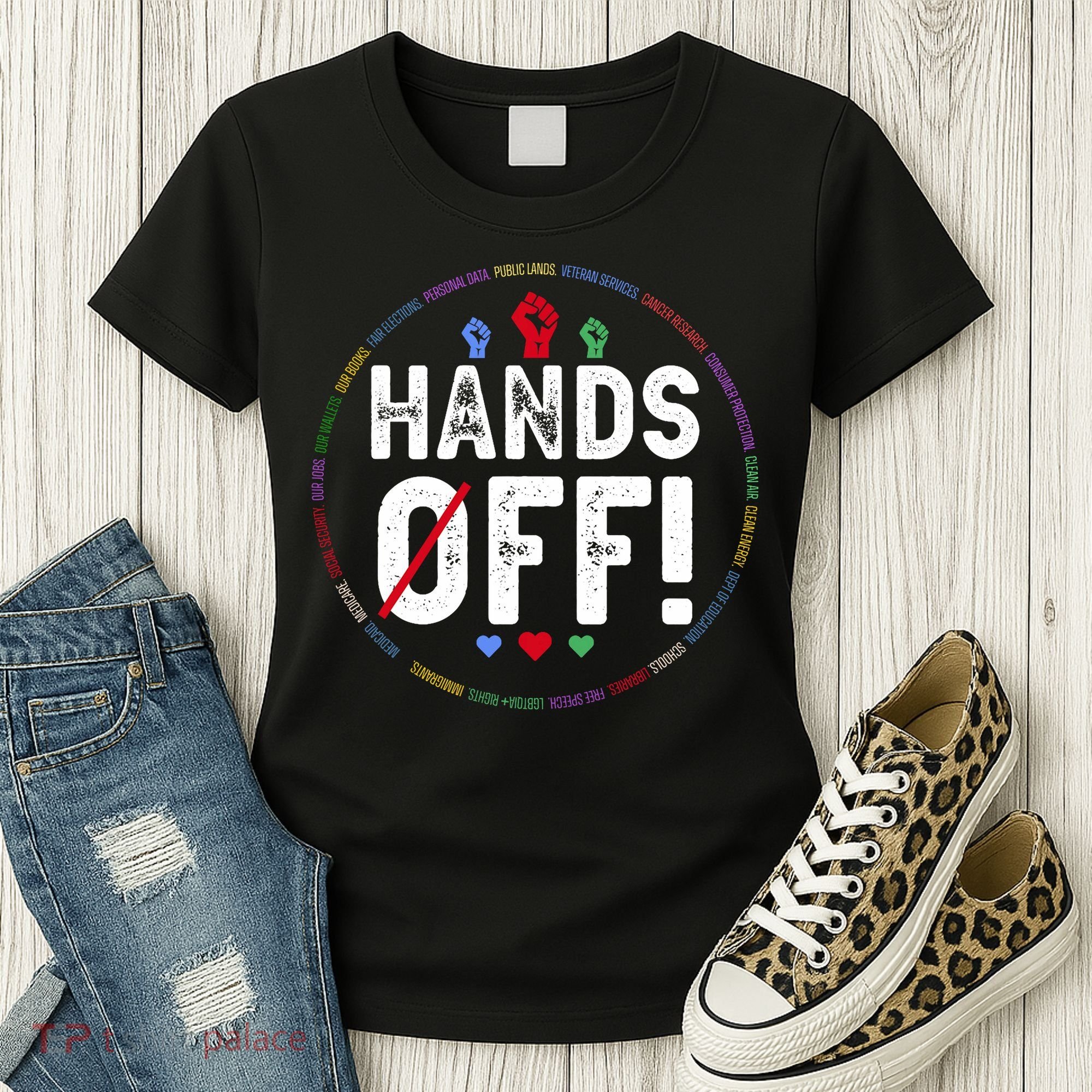 Hands Off Protest Social Security And Medicare Protest  Women's T-Shirt