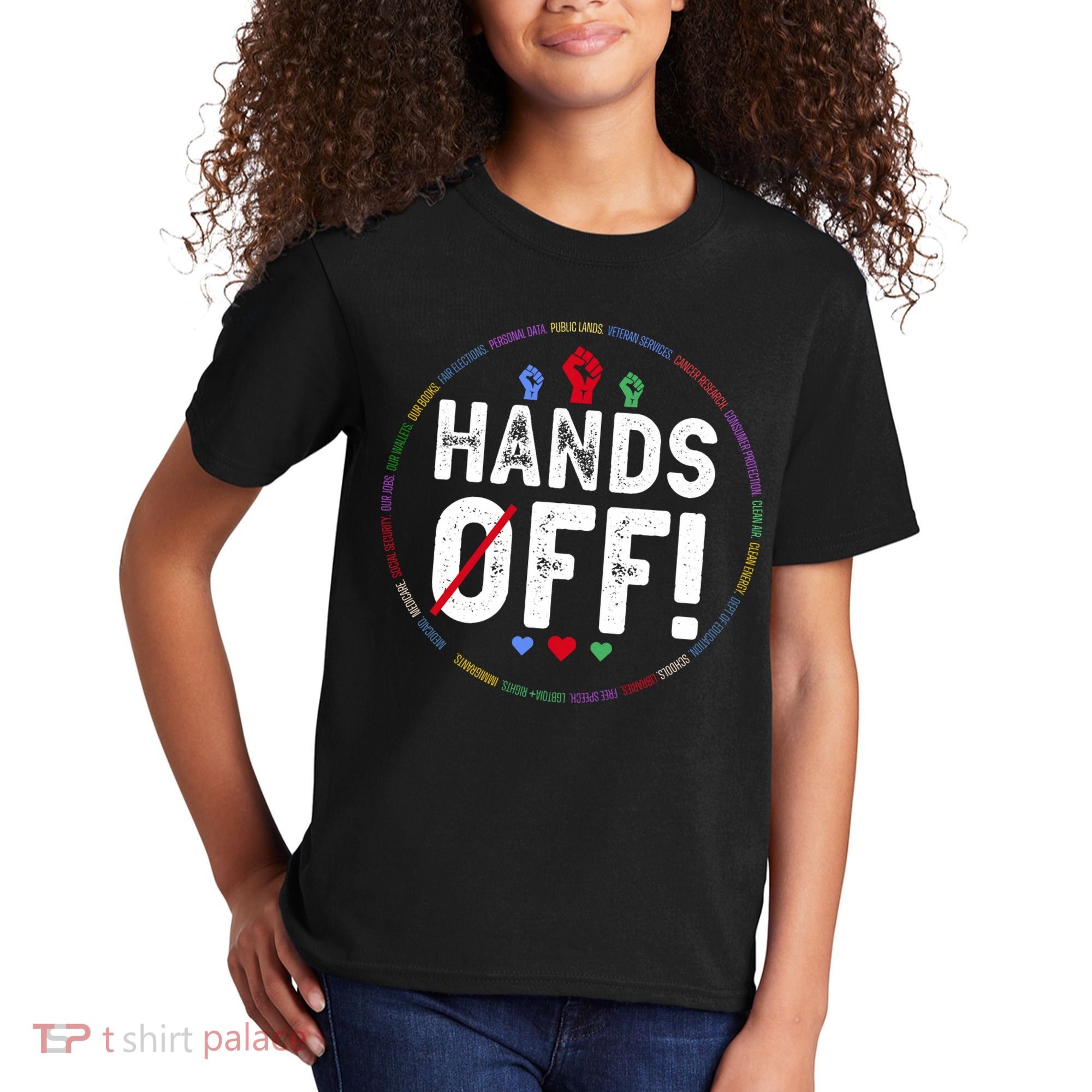 Hands Off Protest Social Security And Medicare Protest  Kids T-Shirt