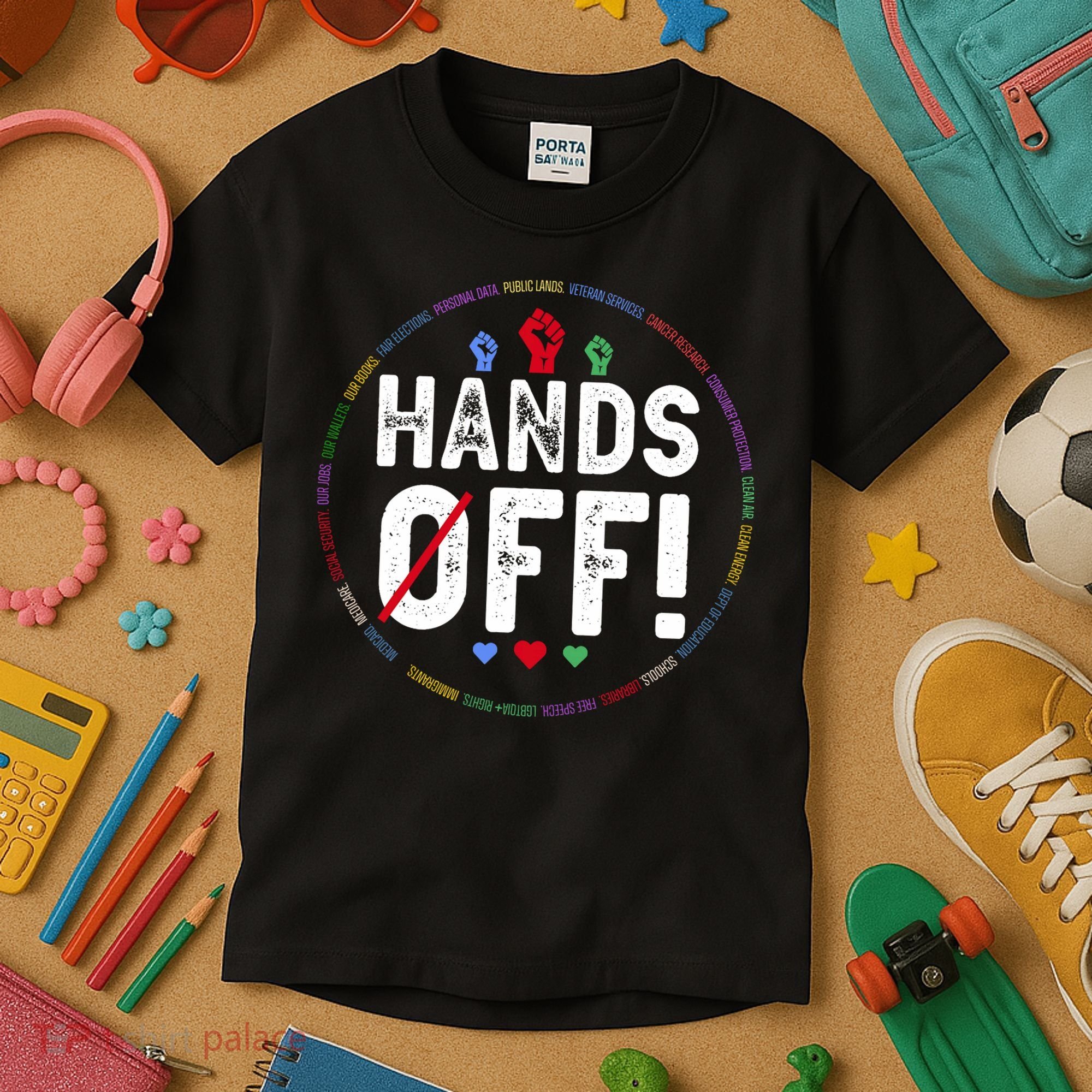 Hands Off Protest Social Security And Medicare Protest  Kids T-Shirt