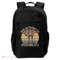 Hold On Partner Im Overstimulated Cowboy Frog Backpack thumb 0