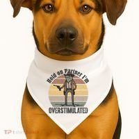 Hold On Partner Im Overstimulated Cowboy Frog USA-Made Doggie Bandana thumb 1