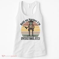 Hold On Partner Im Overstimulated Cowboy Frog Women's Tank Top thumb 0