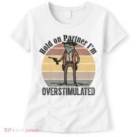 Hold On Partner Im Overstimulated Cowboy Frog Women's T-Shirt thumb 0