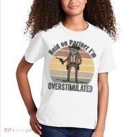 Hold On Partner Im Overstimulated Cowboy Frog Kids T-Shirt thumb 2