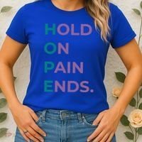 Hold On Pain Ends Hope Suicide Awareness Survivor Gift Women's T-Shirt thumb 2