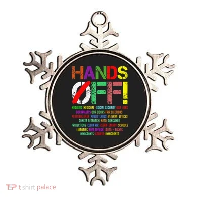 Hands Off Protest Gift Ornament