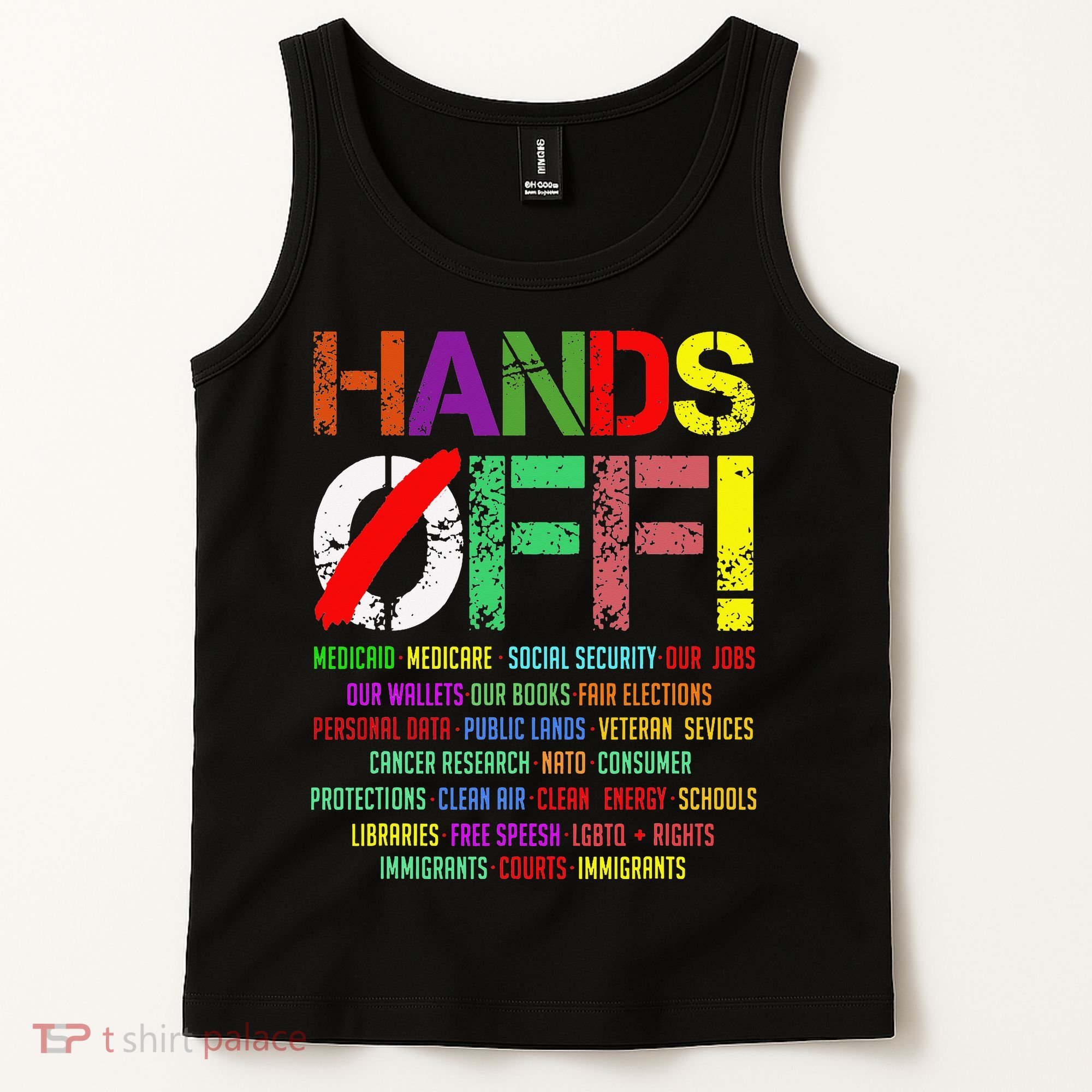 Hands Off Protest Gift Tank Top