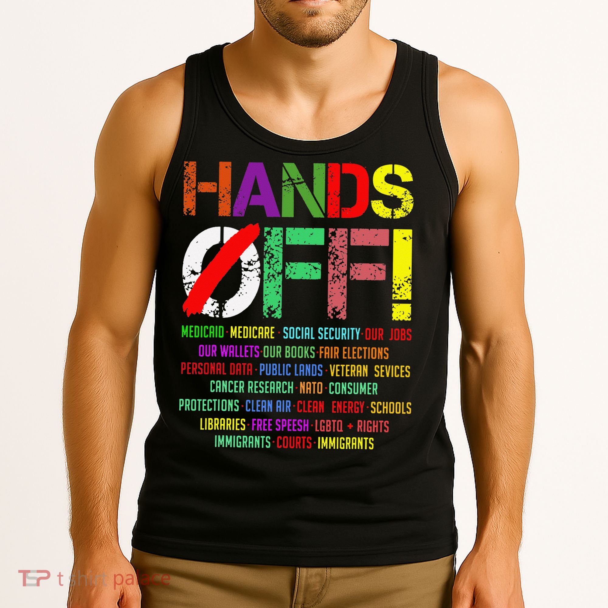 Hands Off Protest Gift Tank Top