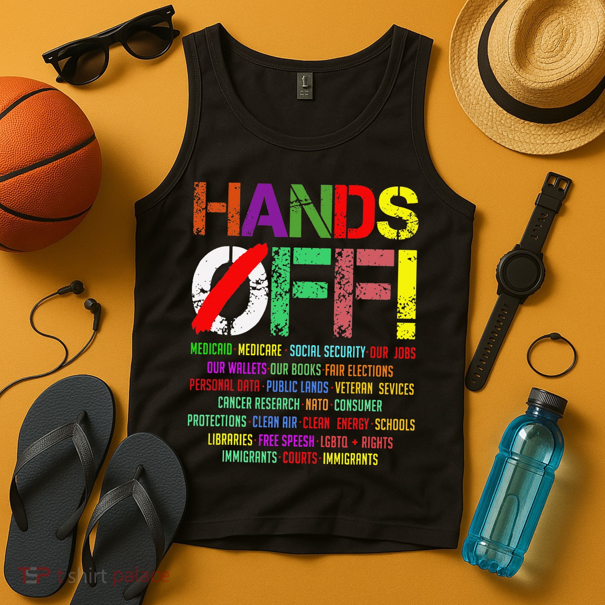 Hands Off Protest Gift Tank Top