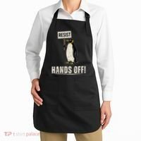 Hands Off Penguins Protest Against Tariffs Penguin Resist Apron thumb 2