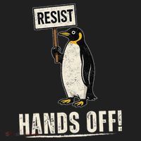 Hands Off Penguins Protest Against Tariffs Penguin Resist Tumbler thumb 3