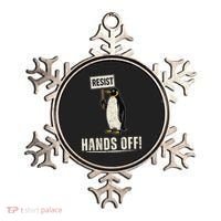 Hands Off Penguins Protest Against Tariffs Penguin Resist Ornament thumb 0