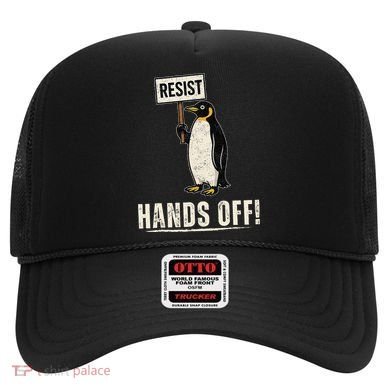 Hands Off Penguins Protest Against Tariffs Penguin Resist Hat