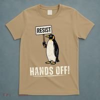 Hands Off Penguins Protest Against Tariffs Penguin Resist T-Shirt thumb 5