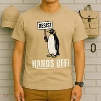 Hands Off Penguins Protest Against Tariffs Penguin Resist T-Shirt thumb 6