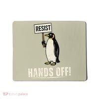 Hands Off Penguins Protest Against Tariffs Penguin Resist Mousepad thumb 0