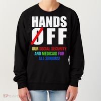 Hands Off Protest Social Security And Medicare Protest Women's Sweatshirt thumb 0