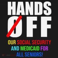 Hands Off Protest Social Security And Medicare Protest Doggie Tank thumb 4