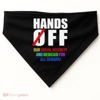 Hands Off Protest Social Security And Medicare Protest USA-Made Doggie Bandana thumb 0