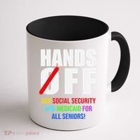 Hands Off Protest Social Security And Medicare Protest Coffee Mug thumb 1