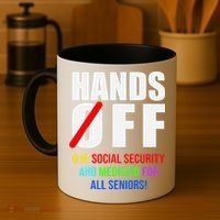 Hands Off Protest Social Security And Medicare Protest Coffee Mug thumb 4