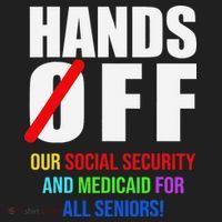 Hands Off Protest Social Security And Medicare Protest Beanie thumb 2