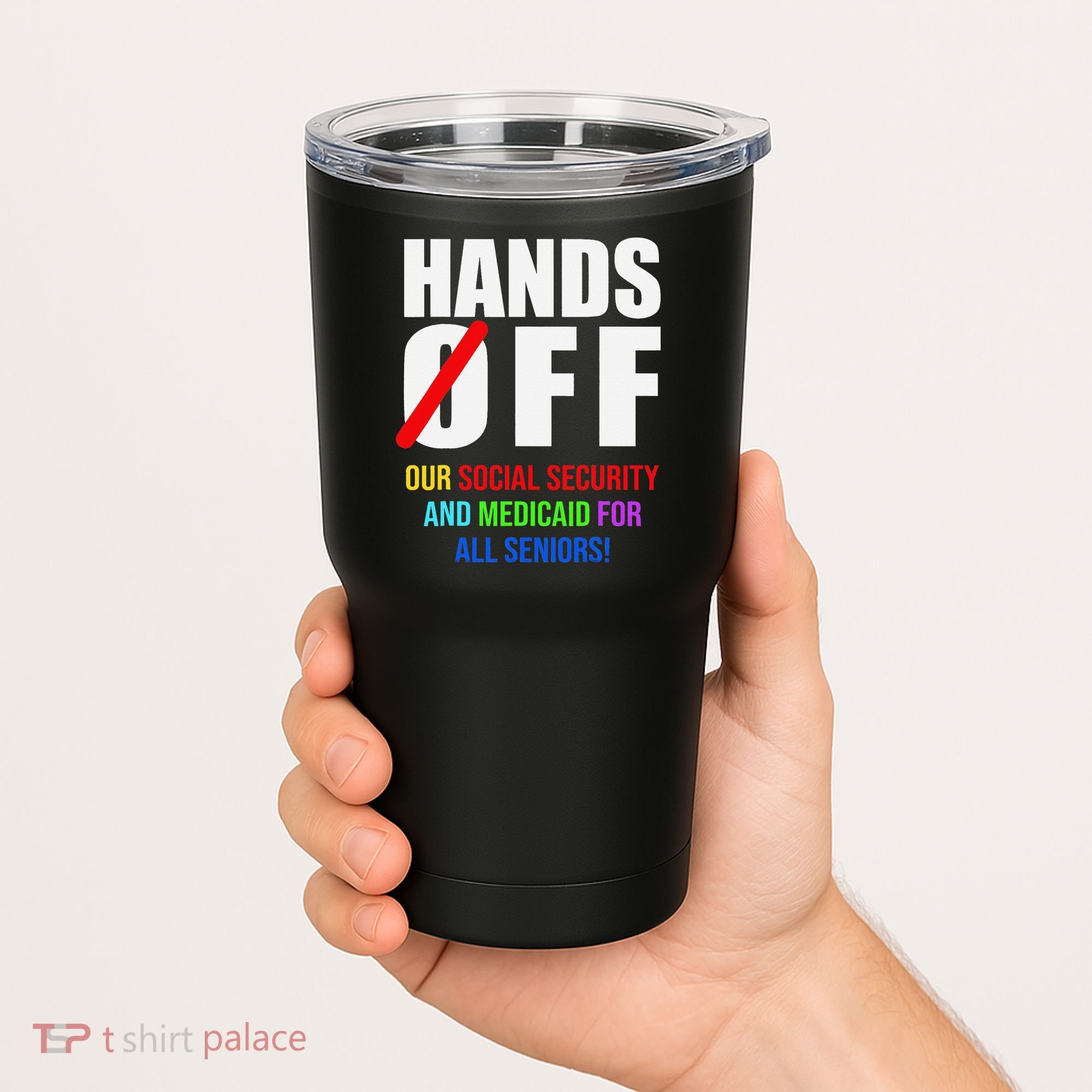 Hands Off Protest Social Security And Medicare Protest Tumbler
