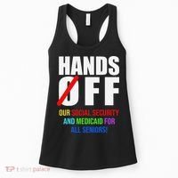 Hands Off Protest Social Security And Medicare Protest Women's Tank Top thumb 0