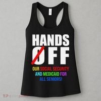 Hands Off Protest Social Security And Medicare Protest Women's Tank Top thumb 3