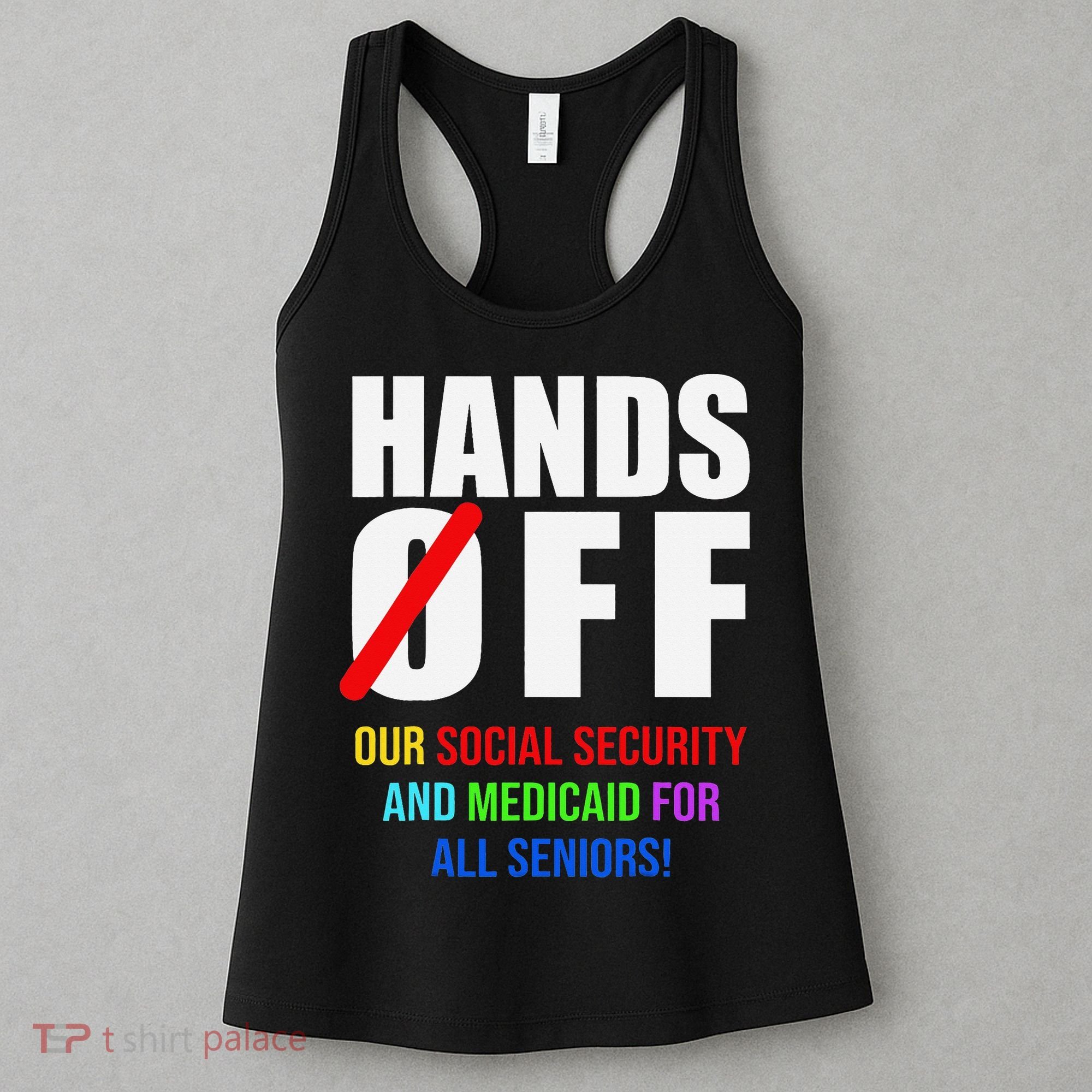 Hands Off Protest Social Security And Medicare Protest Women's Tank Top