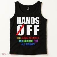 Hands Off Protest Social Security And Medicare Protest Tank Top thumb 2