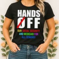 Hands Off Protest Social Security And Medicare Protest Women's T-Shirt thumb 2