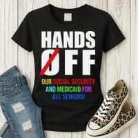 Hands Off Protest Social Security And Medicare Protest Women's T-Shirt thumb 3