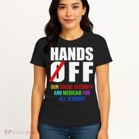 Hands Off Protest Social Security And Medicare Protest Women's T-Shirt thumb 4