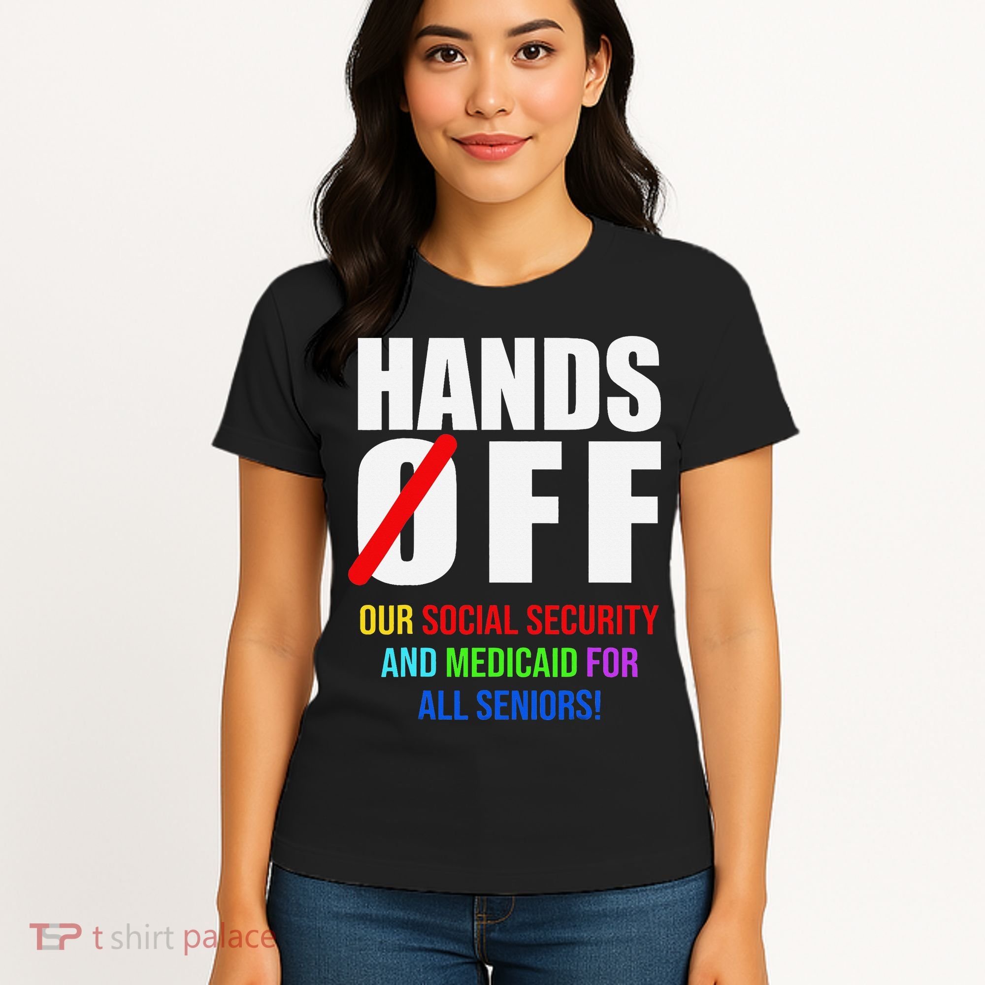 Hands Off Protest Social Security And Medicare Protest Women's T-Shirt