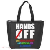 Hands Off Protest Social Security And Medicare Protest Tote Bag thumb 0