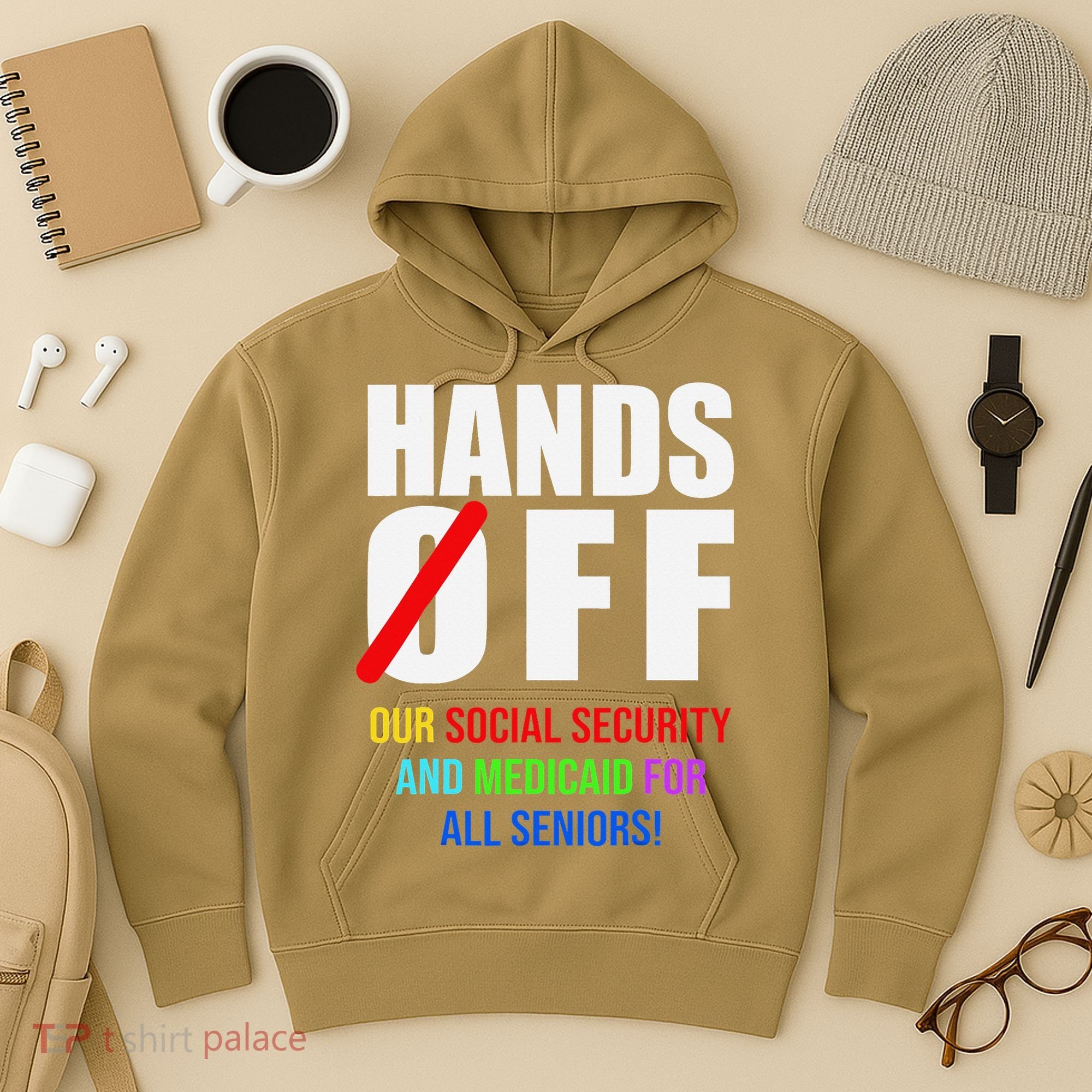 Hands Off Protest Social Security And Medicare Protest Hoodie