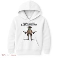 Hold On Partner IM Overstimulated Cowboy Funny Frog Western Kids Hoodie thumb 0